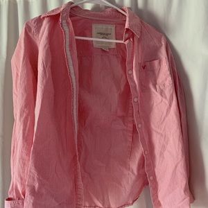 American Eagle Button Up Stipped Shirt